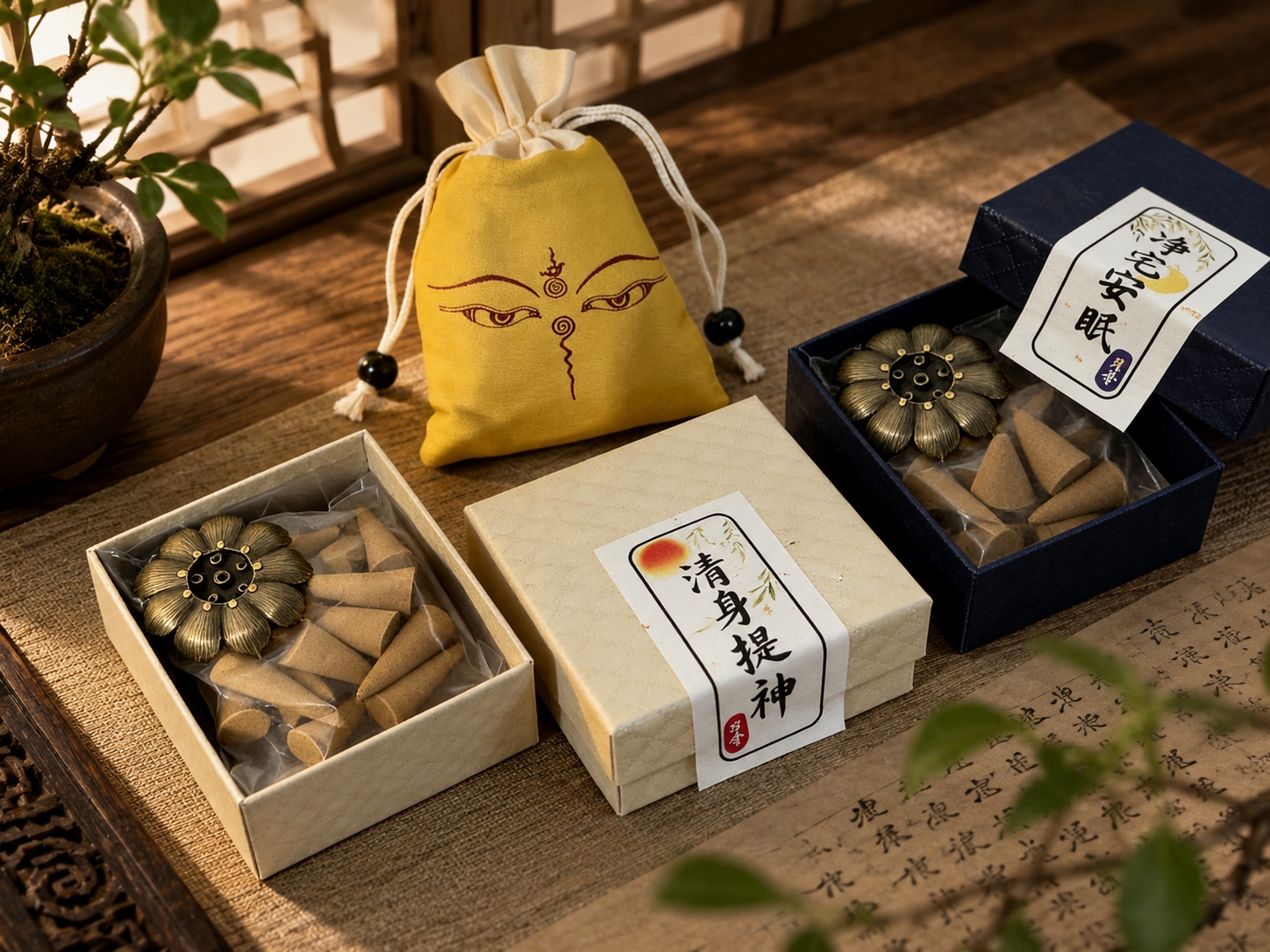 T14 Tower Incense Gift Set (Sun & Moon Edition – Random Design)