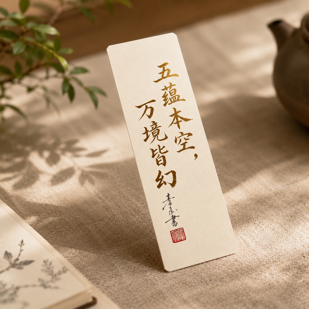 T45A Zen Bookmark of the Emptiness of the Five Aggregates
