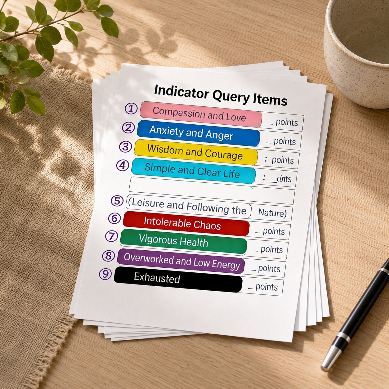 T48 Indicator Assessment (9 Categories)